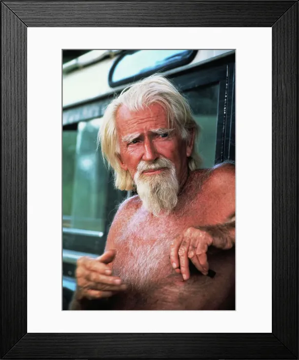 Framed Print : Filmmaker George Adamson Posing Shirtless Framed Print : Filmmaker George Adamson Posing Shirtless