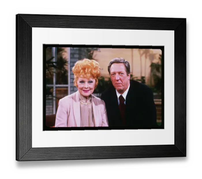Framed Print : Entertainers Lucille Ball and David Hartman Posing Together Framed Print : Entertainers Lucille Ball and David Hartman Posing Together