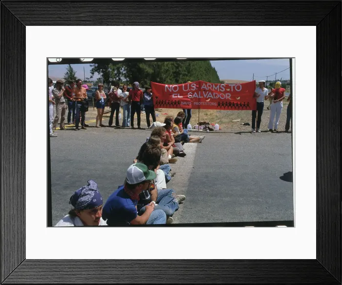 Framed Print : Protesters Blocking Highway Framed Print : Protesters Blocking Highway