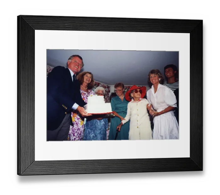 Framed Print : Rose Kennedy Being Presented with Cake Framed Print : Rose Kennedy Being Presented with Cake
