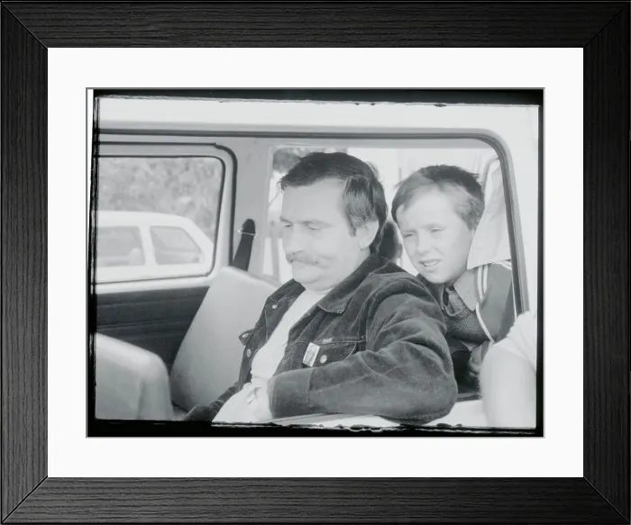 Framed Print : Portrait of Lech Walesa and Son Bogdank Framed Print : Portrait of Lech Walesa and Son Bogdank