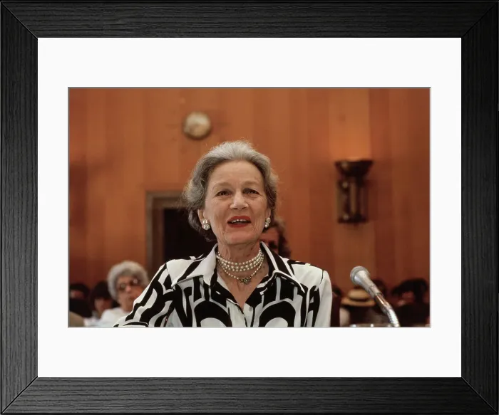 Framed Print : United Nation's Representative Millicent Fenwick at Microphones Framed Print : United Nation's Representative Millicent Fenwick at Microphones