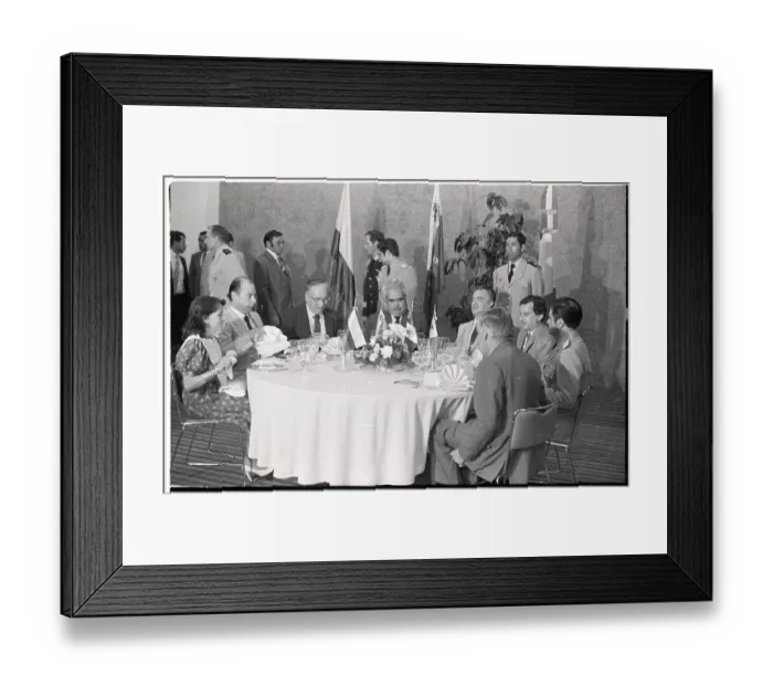 Framed Print : Central American Leaders Seated at Table
