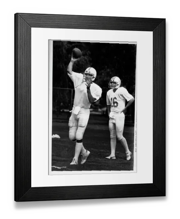 Framed Print : Dan Marino About to Throw Football in Practice Framed Print : Dan Marino About to Throw Football in Practice