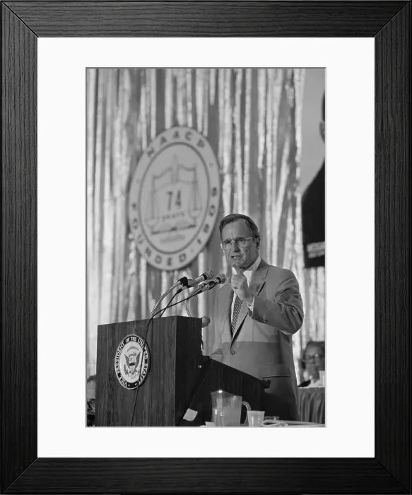 Framed Print : George Bush Speaking at Convention Framed Print : George Bush Speaking at Convention
