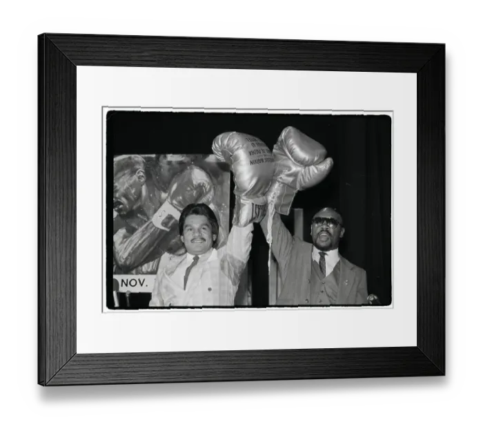 Framed Print : Boxers at Match Press Conference Framed Print : Boxers at Match Press Conference