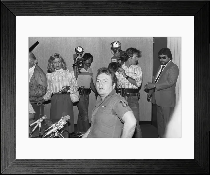 Framed Print : Larry Flynt Answering Questions Framed Print : Larry Flynt Answering Questions