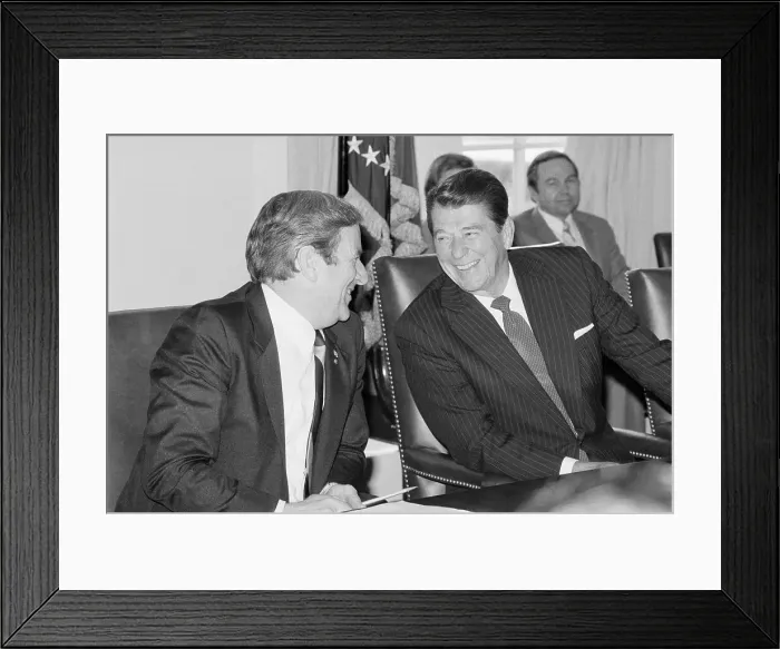 Framed Print : Ronald Reagan and Jerry Falwell