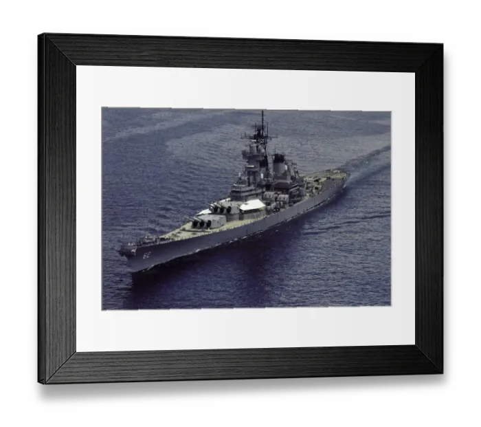 Framed Print : New Jersey Military Ship on the Water Framed Print : New Jersey Military Ship on the Water