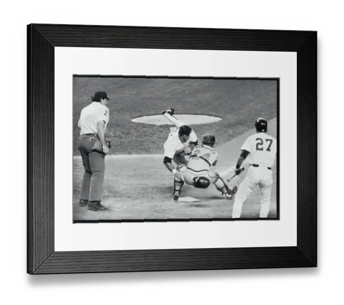 Framed Print : Steve Kemp Running into Rick Dempsey Framed Print : Steve Kemp Running into Rick Dempsey