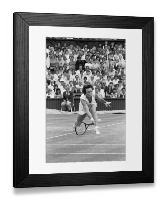 Framed Print : Billie Jean King Striking Ball Framed Print : Billie Jean King Striking Ball
