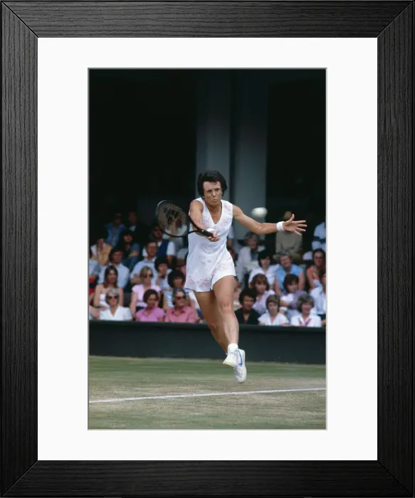 Framed Print : Billie Jean King Hitting Ball Framed Print : Billie Jean King Hitting Ball