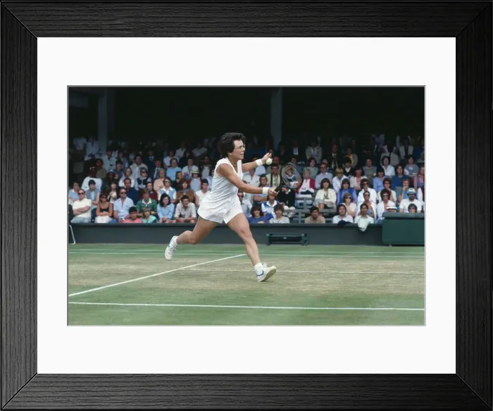 Framed Print : Billie Jean King Hitting Ball Framed Print : Billie Jean King Hitting Ball