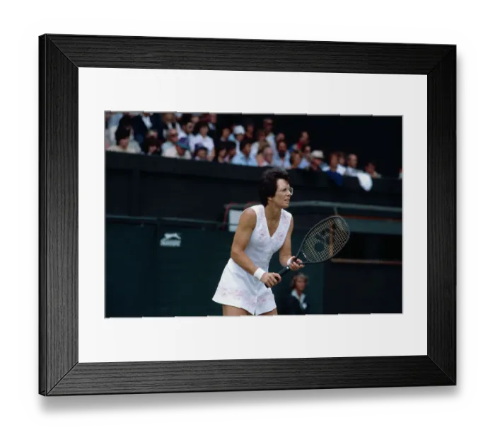 Framed Print : Billie Jean King in Position Framed Print : Billie Jean King in Position