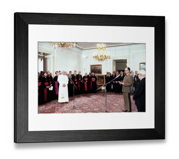 Framed Print : Pope John II Visiting Poland