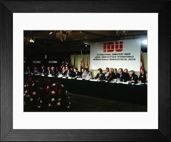 Framed Print : Margaret Thatcher Opening Conference Framed Print : Margaret Thatcher Opening Conference