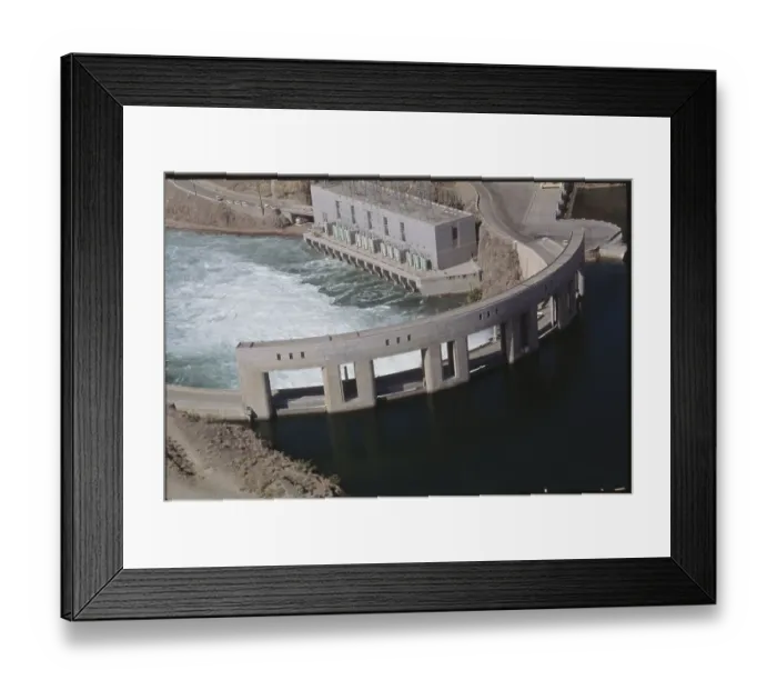 Framed Print : Aerial View of Operative Parker Dam Framed Print : Aerial View of Operative Parker Dam