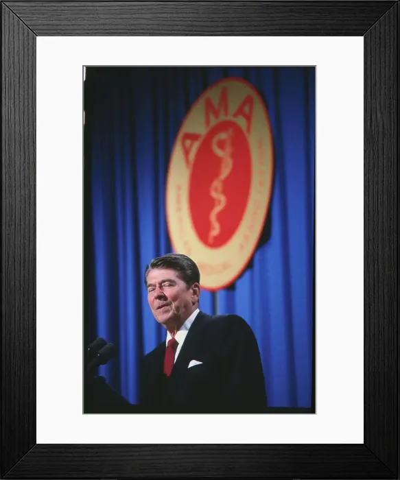 Framed Print : President Reagan Giving a Speech Framed Print : President Reagan Giving a Speech