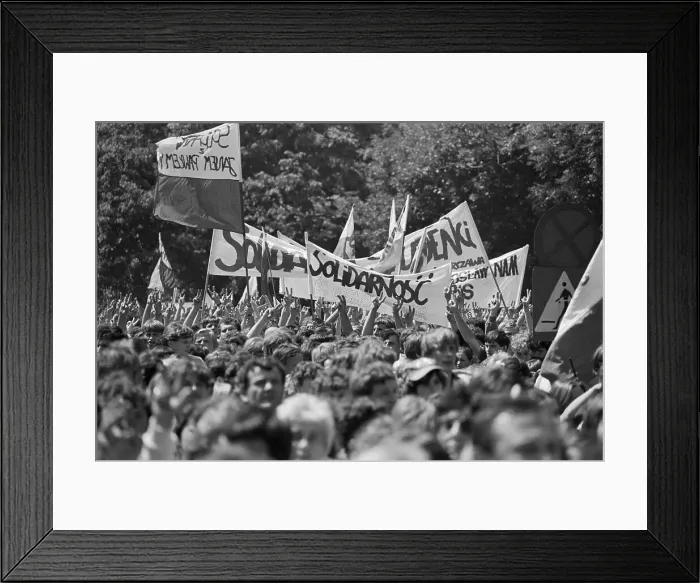 Framed Print : Solidarity Rally During Pope's Visit Framed Print : Solidarity Rally During Pope's Visit