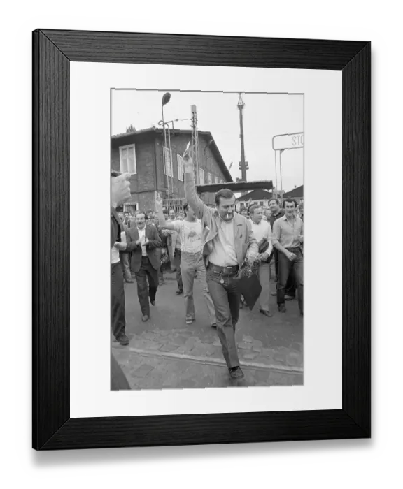 Framed Print : Lech Walesa With Traveling Papers
