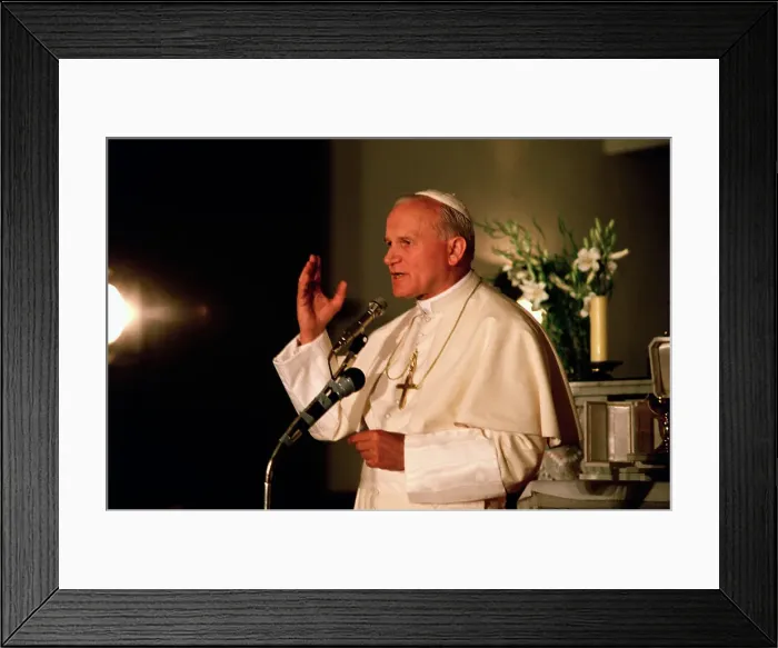 Framed Print : Pope John Paul II Addresses Clergy Framed Print : Pope John Paul II Addresses Clergy