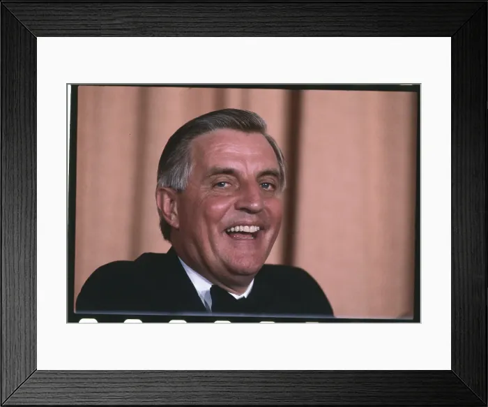 Framed Print : Walter Mondale Laughing Framed Print : Walter Mondale Laughing