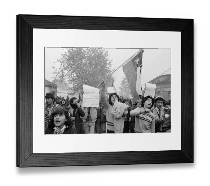 Framed Print : Anti-Pinochet Demonstrators Shouting Framed Print : Anti-Pinochet Demonstrators Shouting