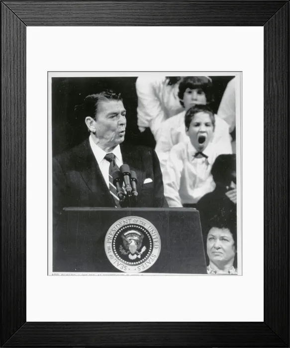 Framed Print : Ronald Reagan Speaking to the PTA Framed Print : Ronald Reagan Speaking to the PTA