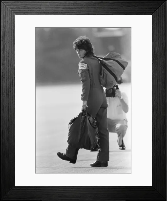 Framed Print : First Female Astronaut Sally Ride
