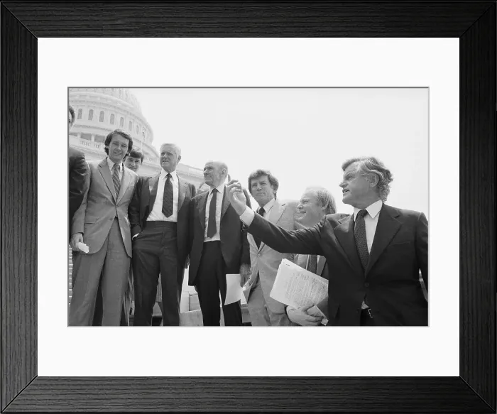 Framed Print : Ted Kennedy and Others at Rally Framed Print : Ted Kennedy and Others at Rally