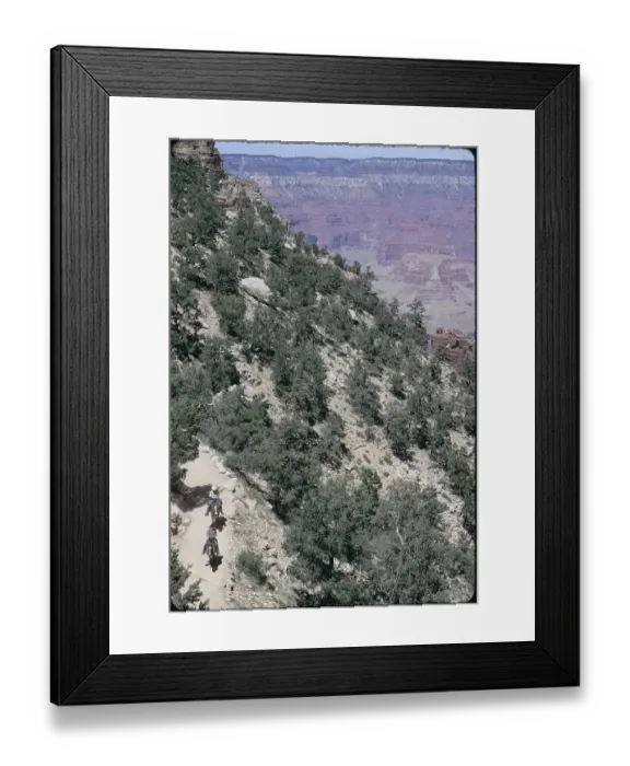 Framed Print : Hikers Traveling near Grand Canyon Framed Print : Hikers Traveling near Grand Canyon
