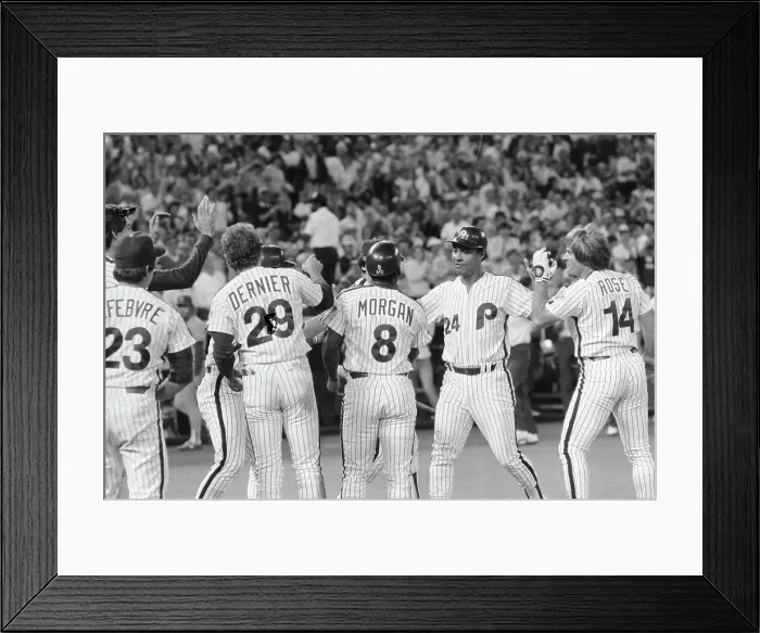 Framed Print : Phillies Congratulating Tony Perez Framed Print : Phillies Congratulating Tony Perez