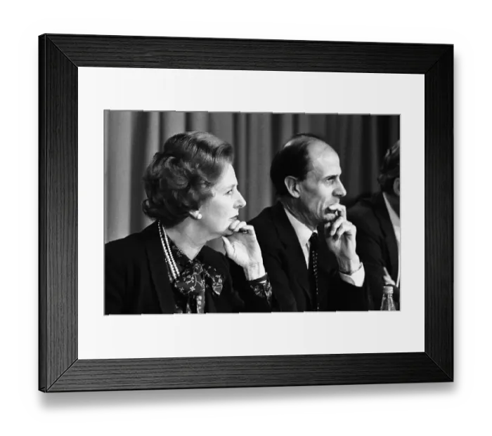 Framed Print : Margaret Thatcher and Norman Tebbitt Framed Print : Margaret Thatcher and Norman Tebbitt