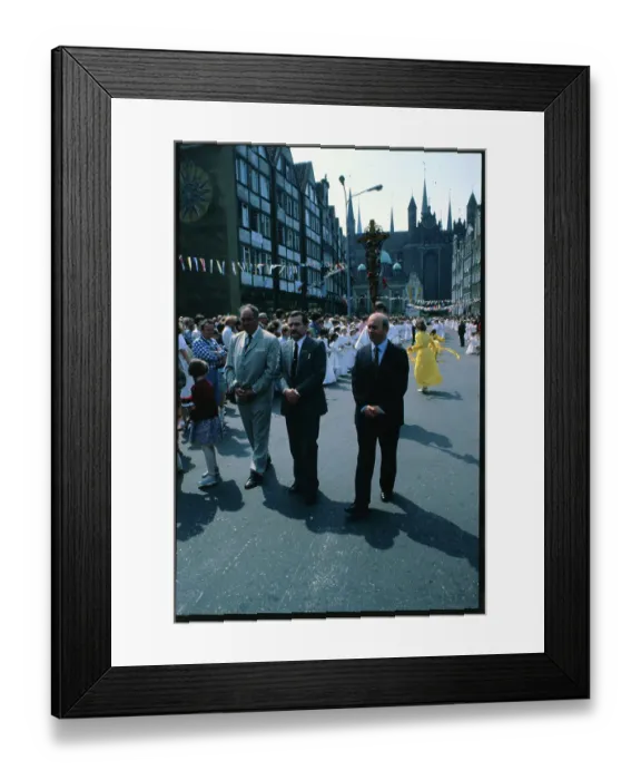 Framed Print : Lech Walesa Walking Streets Framed Print : Lech Walesa Walking Streets