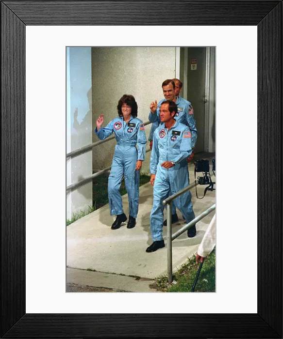Framed Print : Astronauts Sally Ride and Robert Crippen Framed Print : Astronauts Sally Ride and Robert Crippen