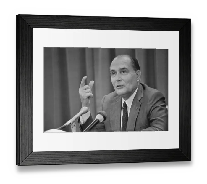 Framed Print : French President Francois Mitterrand Framed Print : French President Francois Mitterrand