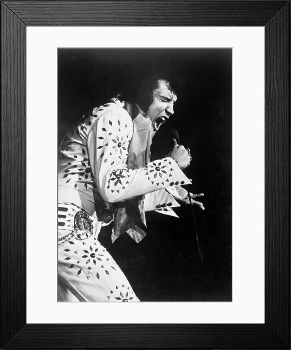 Framed Print : Elvis Presley Singing Framed Print : Elvis Presley Singing