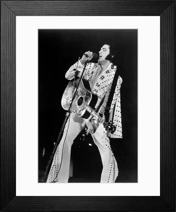 Framed Print : Elvis Presley Singing Framed Print : Elvis Presley Singing
