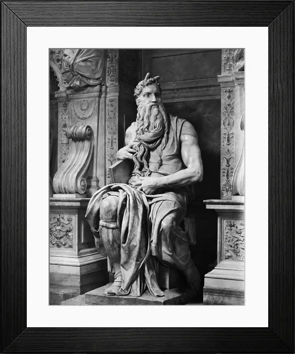 Framed Print : Moses by Michelangelo Buonarroti Framed Print : Moses by Michelangelo Buonarroti
