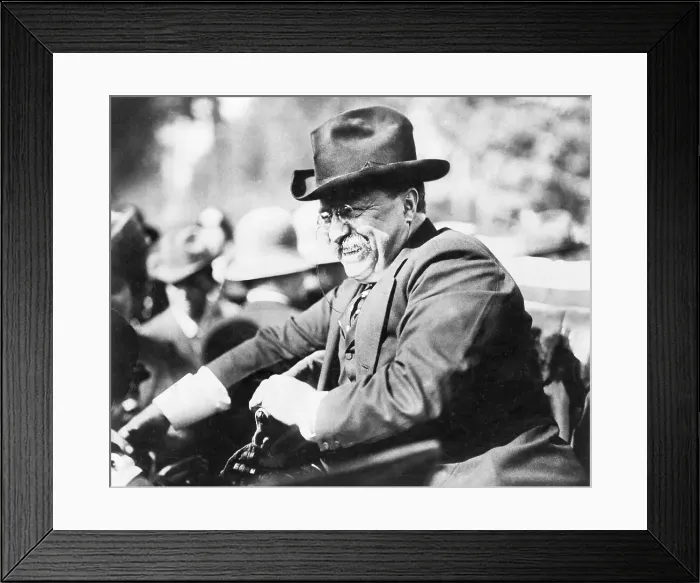 Framed Print : Theodore Roosevelt Smiling and Shaking Hands Framed Print : Theodore Roosevelt Smiling and Shaking Hands