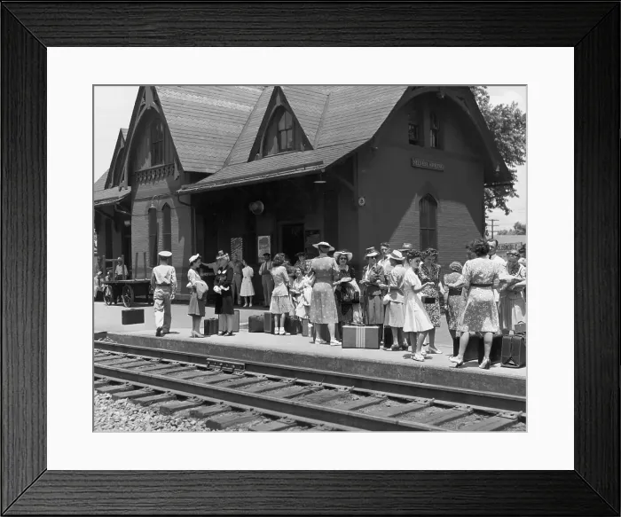 Framed Print : Passengers Waiting For The Train