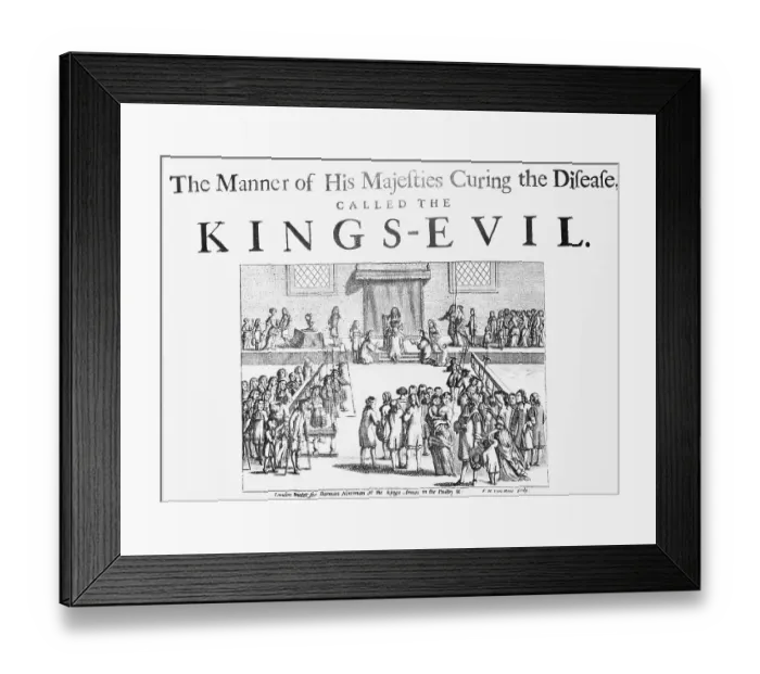 Framed Print : King Charles II Curing Scrofula Framed Print : King Charles II Curing Scrofula