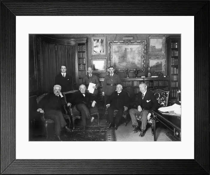 Framed Print : Allied Leaders Seated In Library Framed Print : Allied Leaders Seated In Library