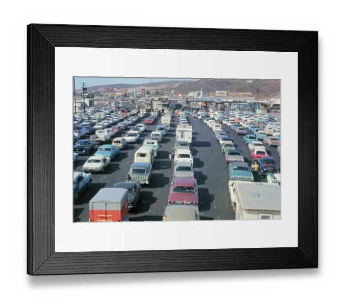 Framed Print : Overview of Traffic on Highway
