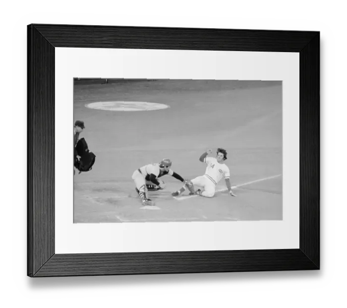 Framed Print : Pete Rose Sliding Into Home Framed Print : Pete Rose Sliding Into Home