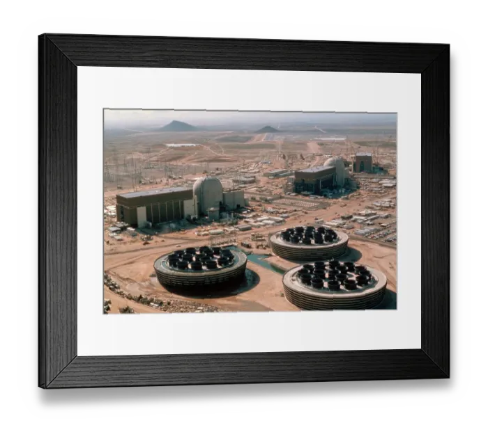 Framed Print : Aerial View- Nuclear Plant Construction Framed Print : Aerial View- Nuclear Plant Construction