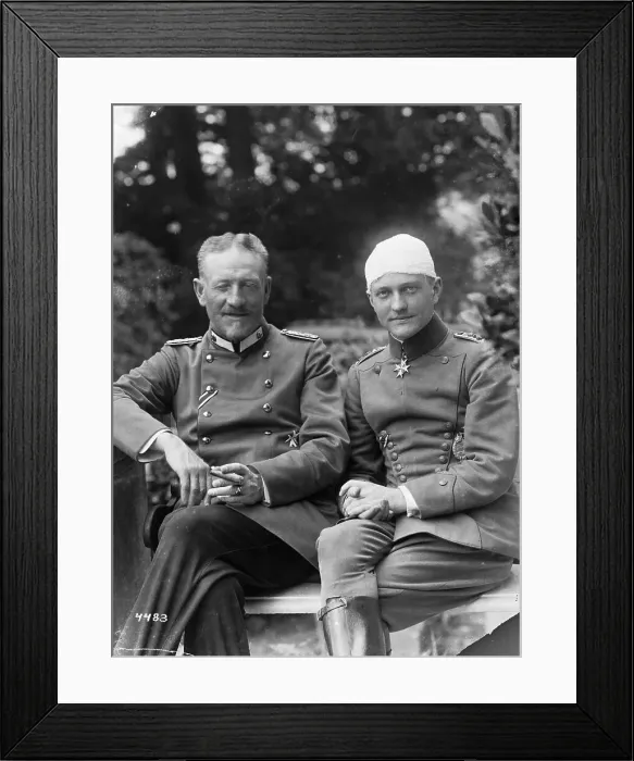 Framed Print : WWI Flying Ace Red Baron with His Father Framed Print : WWI Flying Ace Red Baron with His Father