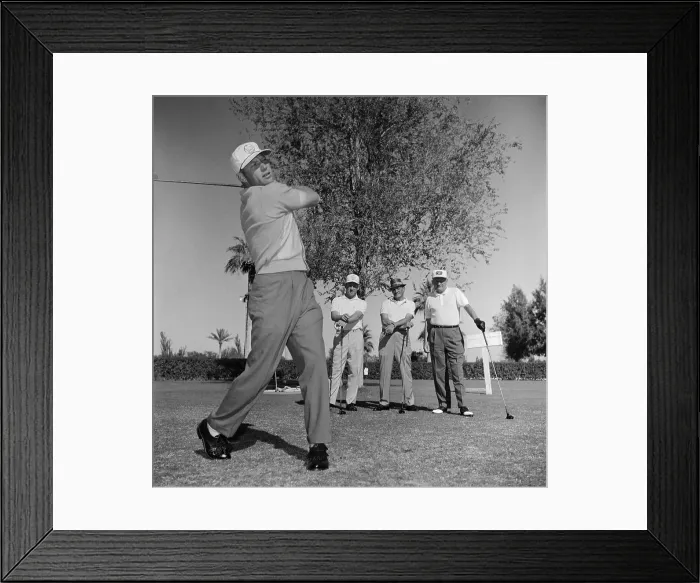 Framed Print : Mickey Mantle Playing Golf Framed Print : Mickey Mantle Playing Golf