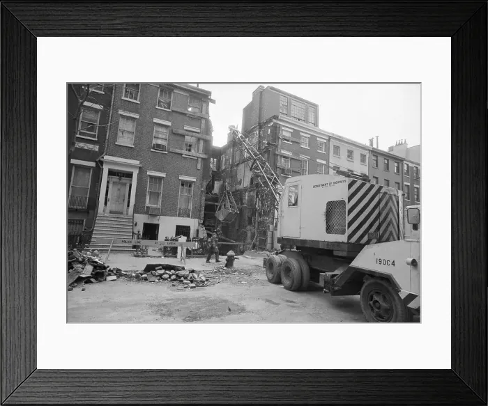 Framed Print : View of Remains of Townhouse After Explosion Framed Print : View of Remains of Townhouse After Explosion