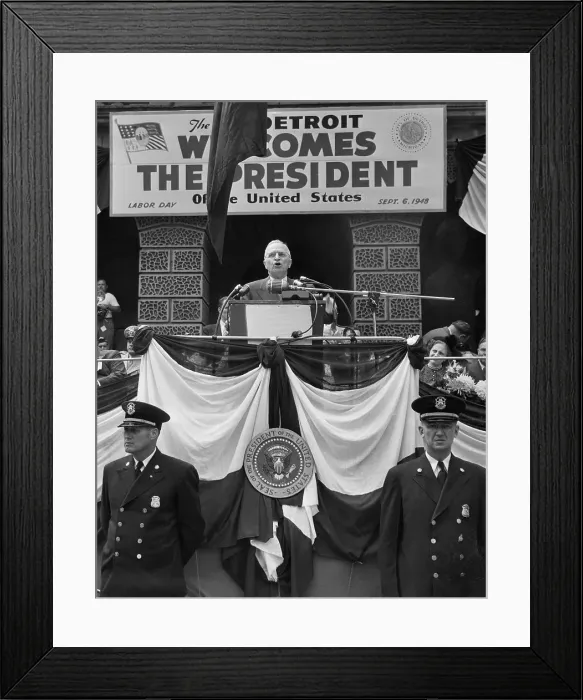 Framed Print : Harry Truman Making Speech Framed Print : Harry Truman Making Speech